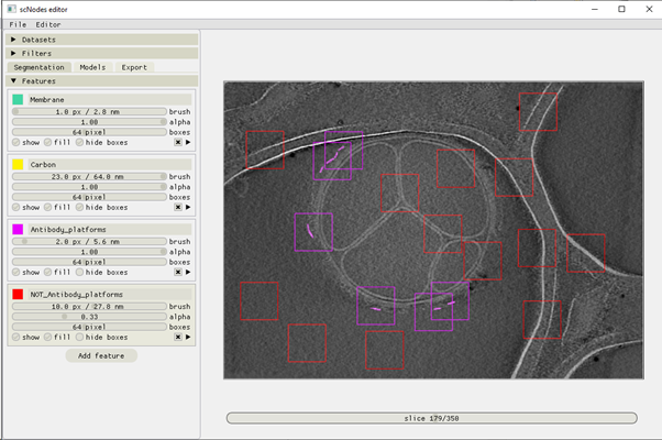 Placing positive and negative boxes for the antibody platforms segmentation