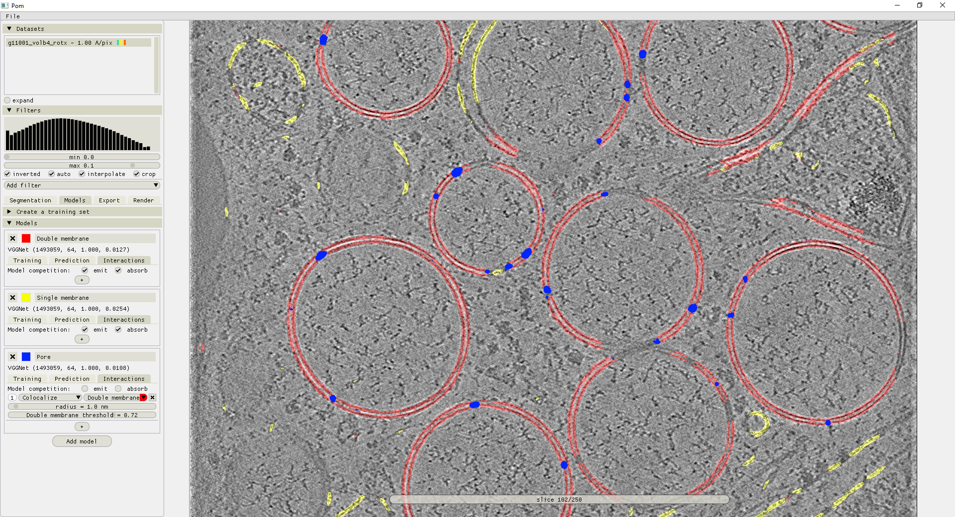 An example of the segmentation interface in Ais