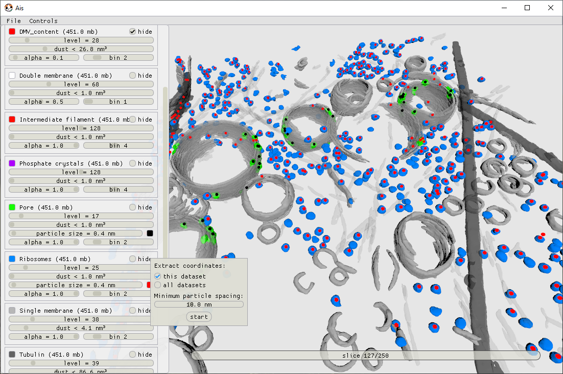Particle picking in Ais